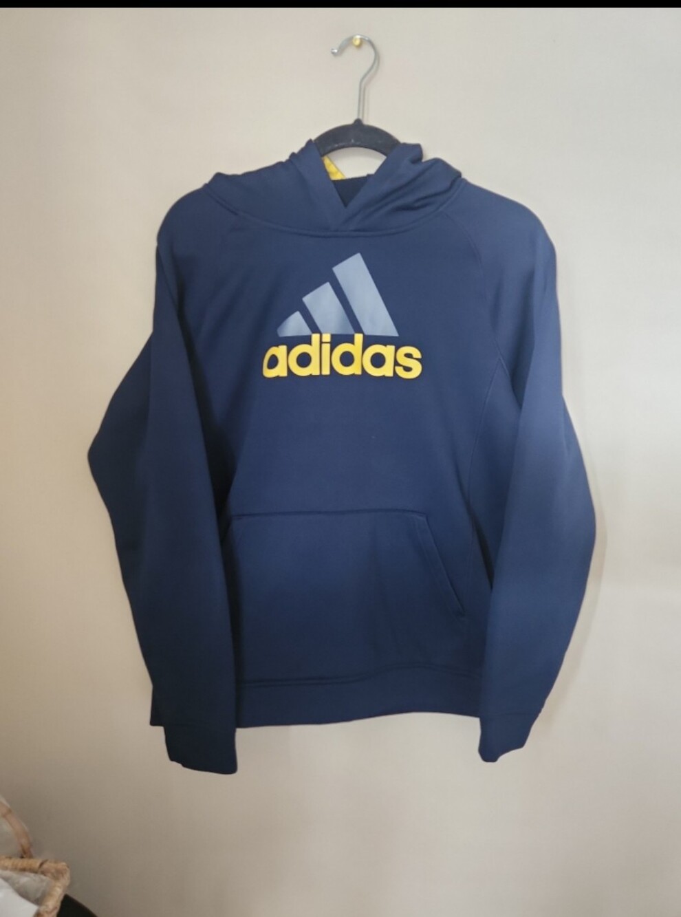 Adidas Navy Blue Boys Hoodie With Logo -XL-18